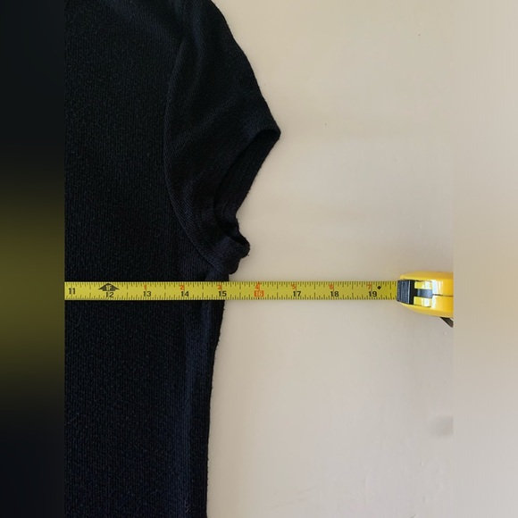 ATM Anthony Thomas Melillo  Cap Sleeve Slim Black Bodycon Midi Dress Size M - Picture 7 of 8